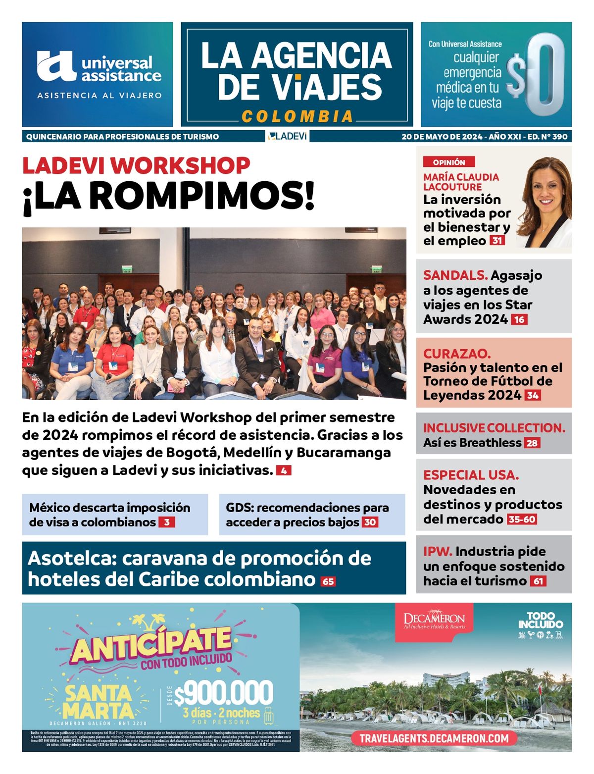 Revista La Agencia de Viajes, edición #390.