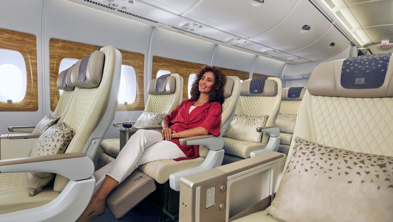 La clase Premium Economy de Emirates llegará a Latinoamérica en sus Airbus A380.