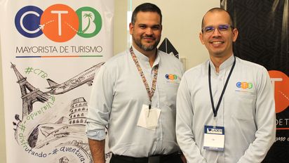 Andrés Acurero y Carlos Aquino, ejecutivos comerciales de CTB Mayorista de Turismo.