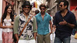 Turistas indios en Madrid.