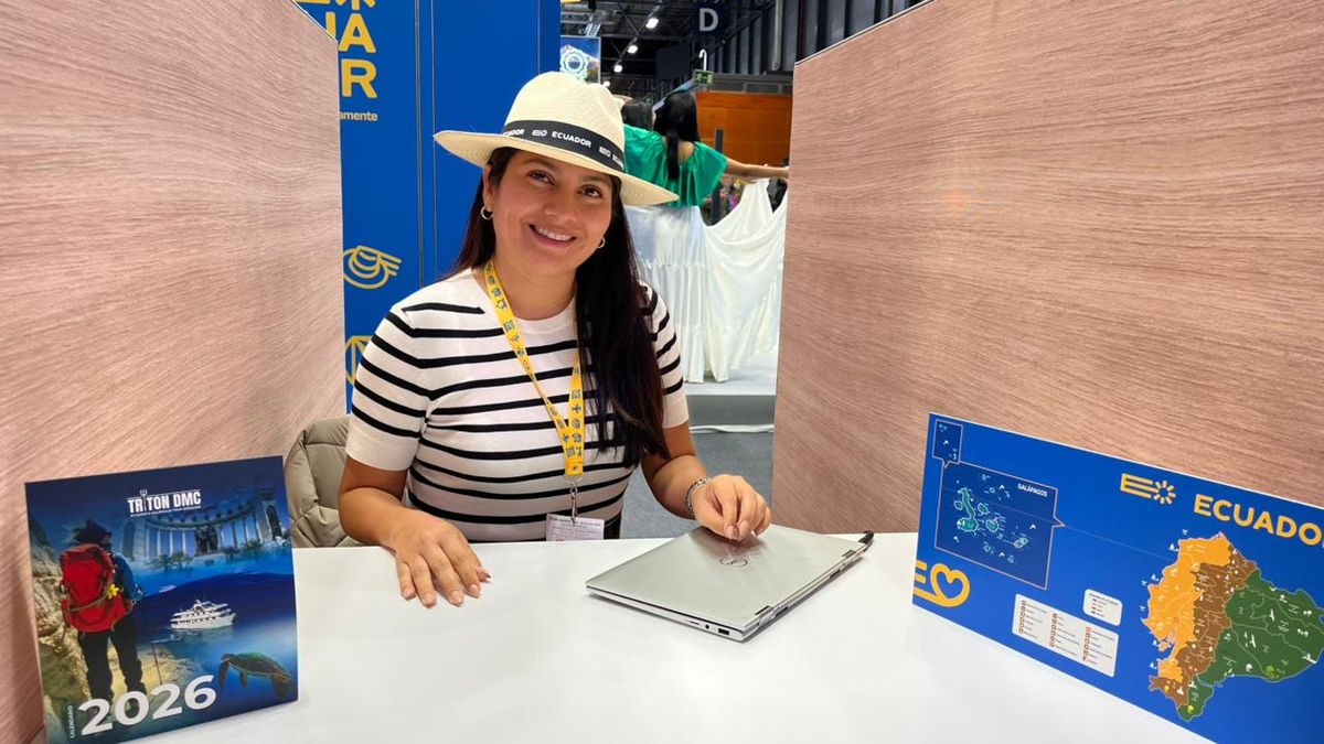 Astrid Calderón, gerente general de la mayorista Tritón DMC. Fitur 2026.