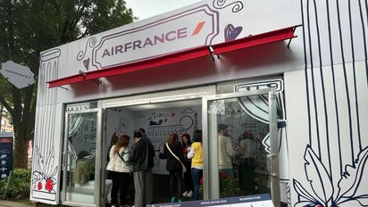 Stand de Air France-KLM en la Feria Eva de Bogotá.