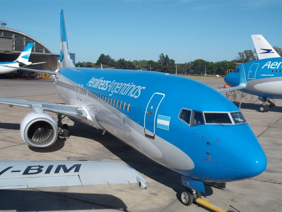 Uno de los Boeing B-737/800 de Aerolíneas Argentinas. Uno de los Boeing B-737/800 de Aerolíneas Argentinas.