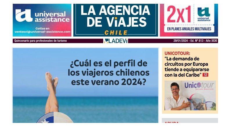 Revista La Agencia de Viajes, edición 813, disponible desde el lunes 29 de enero.