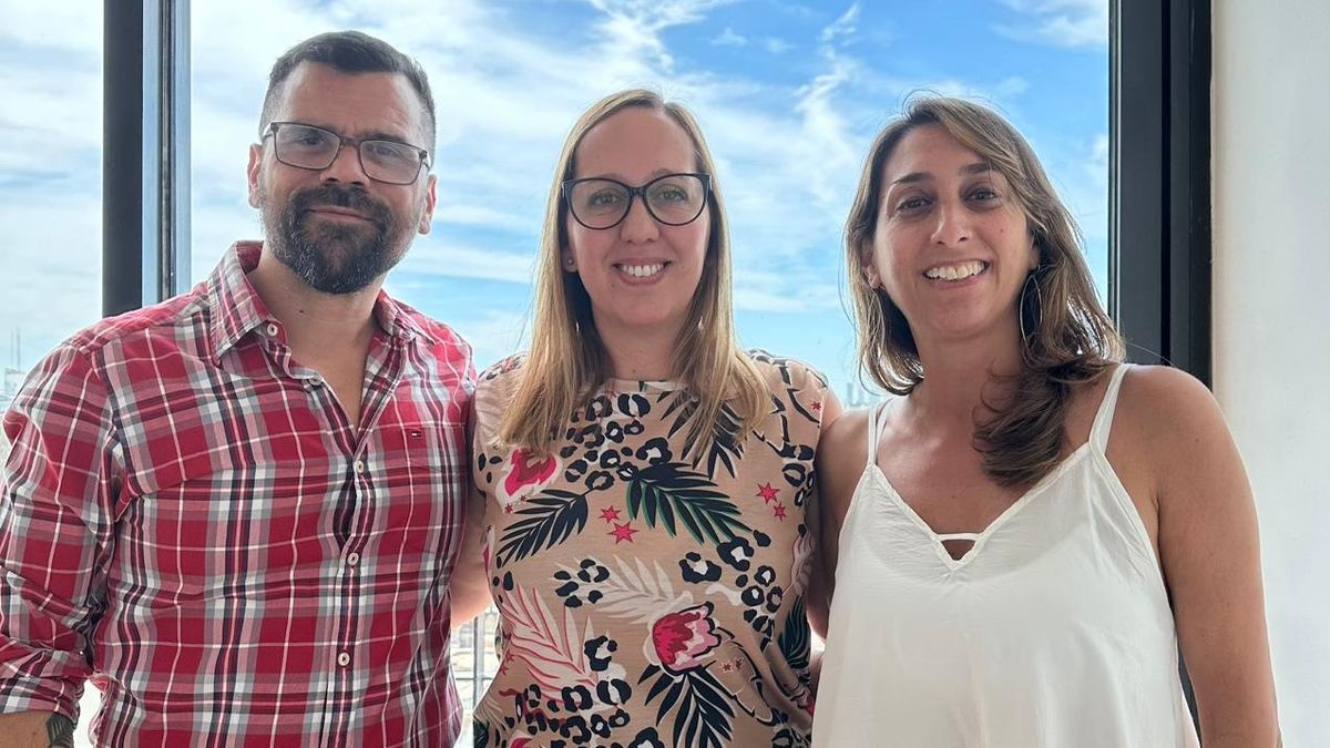 Cristian Cejas, soporte comercial de SoulReps; Yanina Nuñez, directora general; y Laura Pasquale, líder comercial.