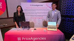Diana Cuadros, ejecutiva de cuentas B2B junto a Harold Asca, gerente de Desarrollo de negocios de PriceAgencies.&nbsp;