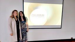 Pamela Covarrubias, Regional Sales Manager Andes de Palladium Hotel Group, y Natalie Delgado, ejecutiva comercial Región Sierra de Bedagent.