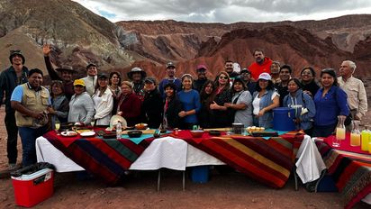 Turismo Sostenible en San Pedro de Atacama: La primera actividad consistió en un recorrido por el Valle del Arcoíris a cargo de ProGuías.