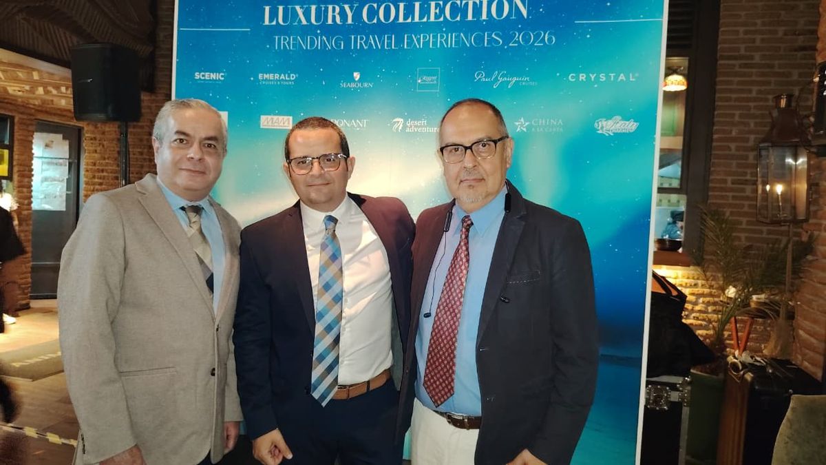 El CEO de Nao Travel Collecion, Mauricio Bustamante, junto a Luis Javier Gutiérrez, BDM de la operadora, y Mauricio Colín, de Luxury Destination.&nbsp;