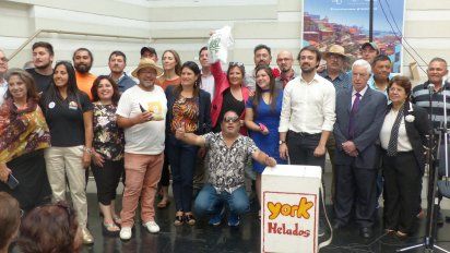 La comitiva de Valparaíso en Santiago.