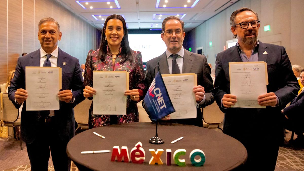 Sherrif Karamat, CEO de PCMA, Josefina Rodrpiguez Zamora, Braulio Arsuaga y Michel Wohlmuth.