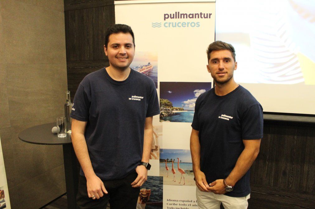 Cristián Ibañez, ejecutivo de Ventas para Chile de Pullmantur Cruceros, y Pablo Yuri.&nbsp;