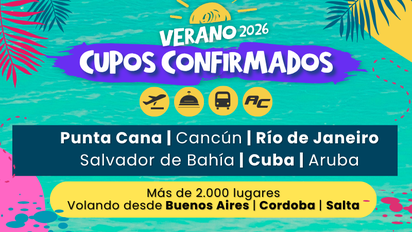 TicketYa y Chasma lanzó paquetes a Brasil y el Caribe para el verano 2026 con más de 2.000 lugares volando desde Buenos Aires, Córdoba y Salta.&nbsp;