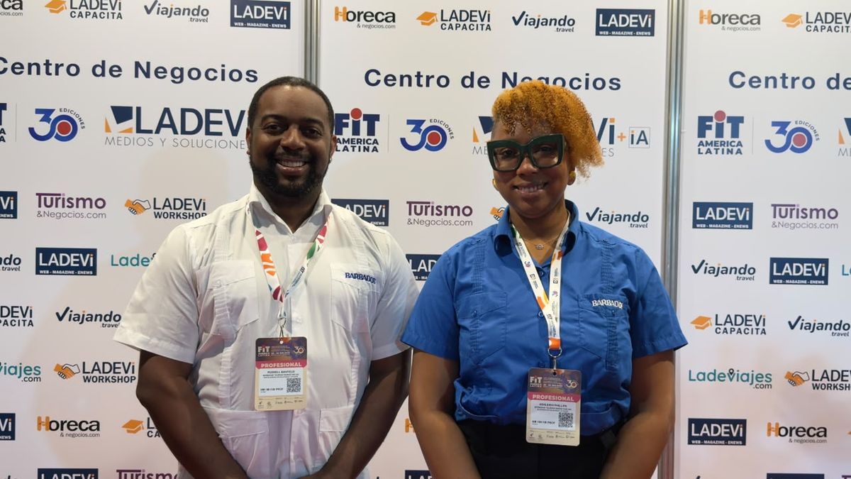 Russell Banfield y Ashley Phillips, de Barbados Tourism Marketing, destacaron el potencial del mercado argentino y la conectividad como claves para ampliar la presencia del destino en la región.