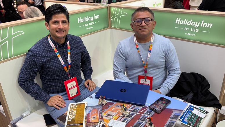 Manuel Haro, gerente de ventas de Holiday Inn Mérida, y Laureano Baas, gerente general de Holiday Inn Express Mérida Centro.