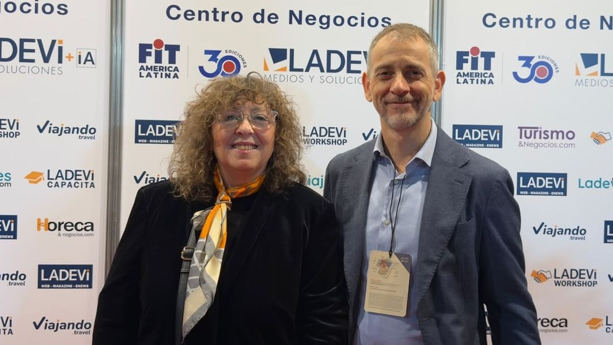 Mariana Fidanza, gerenta de Europaba, y Mauro Nicoletti, ATS Travel.