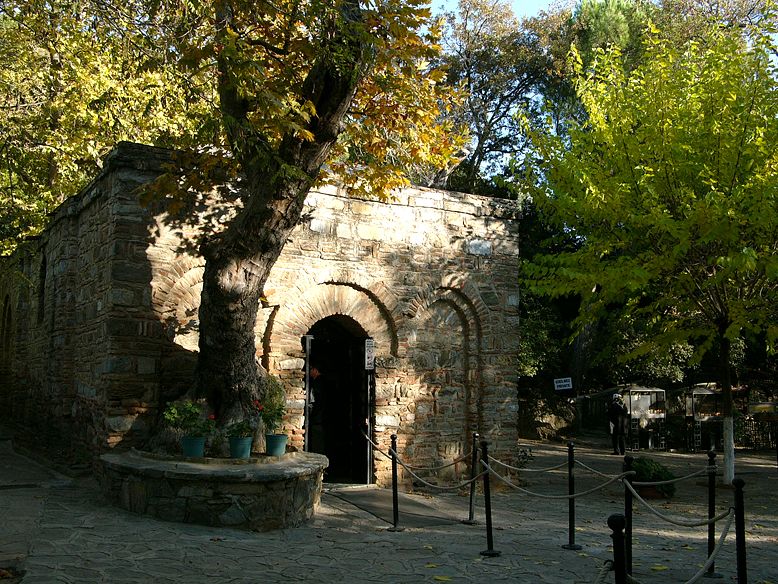 La casa de la virgen María, en el monte Pión.