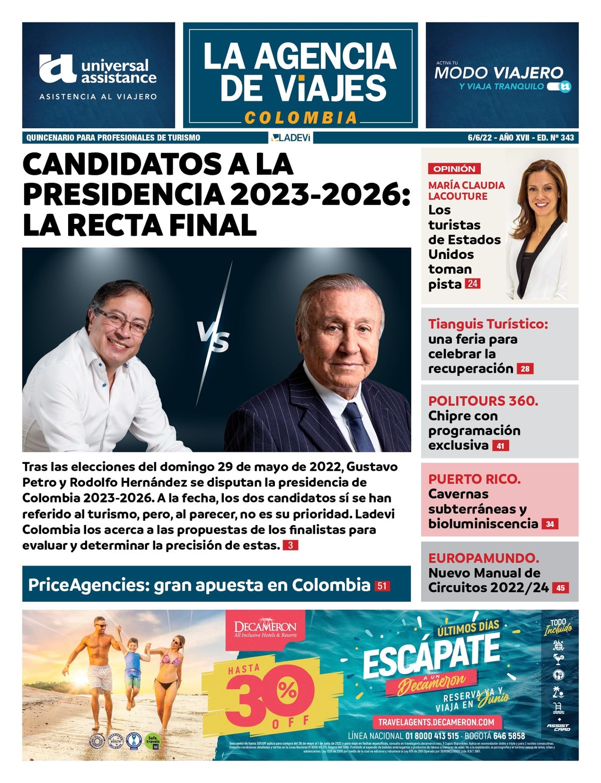Revista La Agencia de Viajes, edición #343.