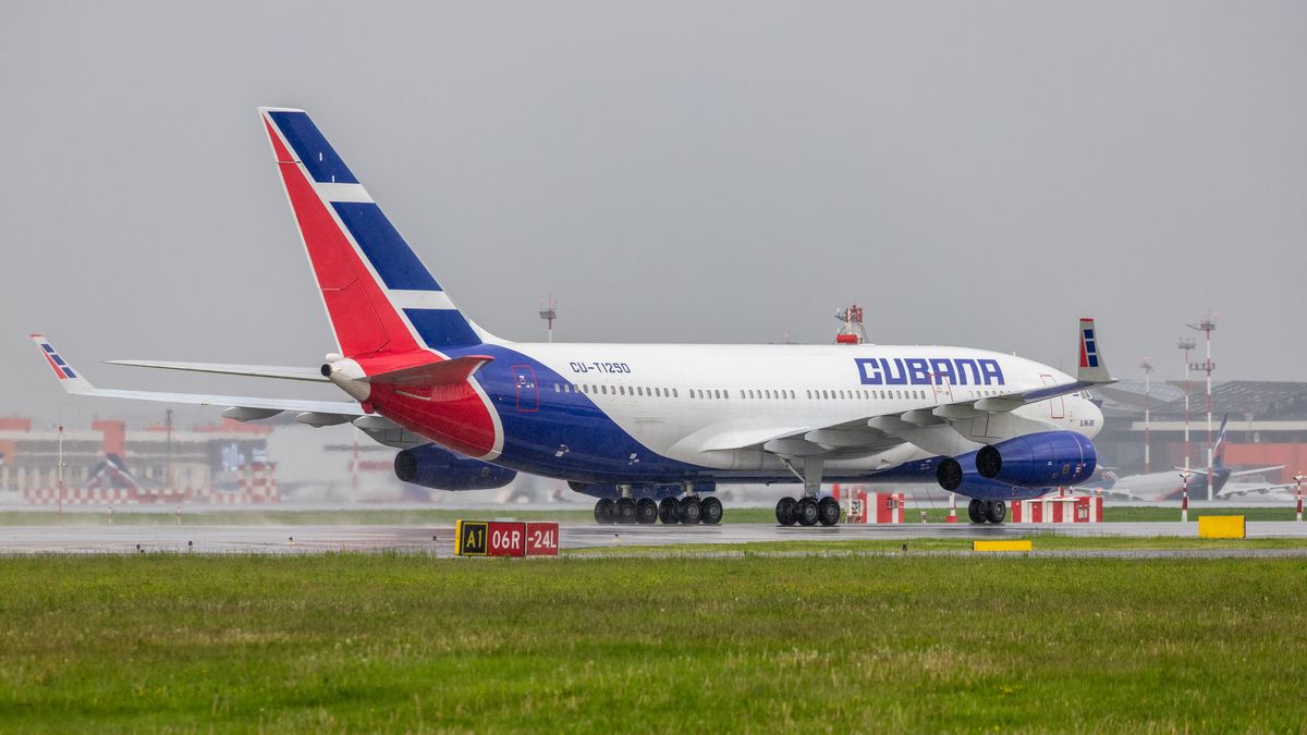 Avión de la aerolínea Cubana de Aviación