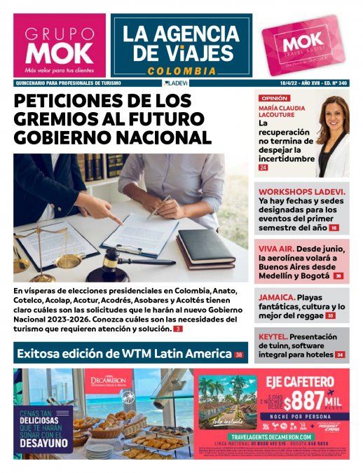 Última edición 340 del Emag la revista La Agencia de Viajes.