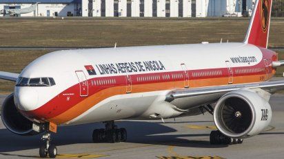 Uno de los aviones de la flota de TAAG Angola Líneas Aéreas.