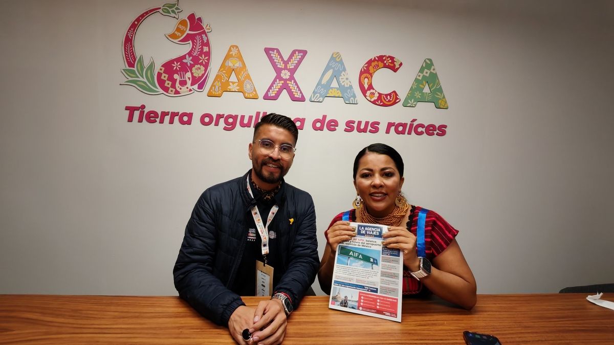 El titular de la OCCE y la secretaria de Turismo de Oaxaca.