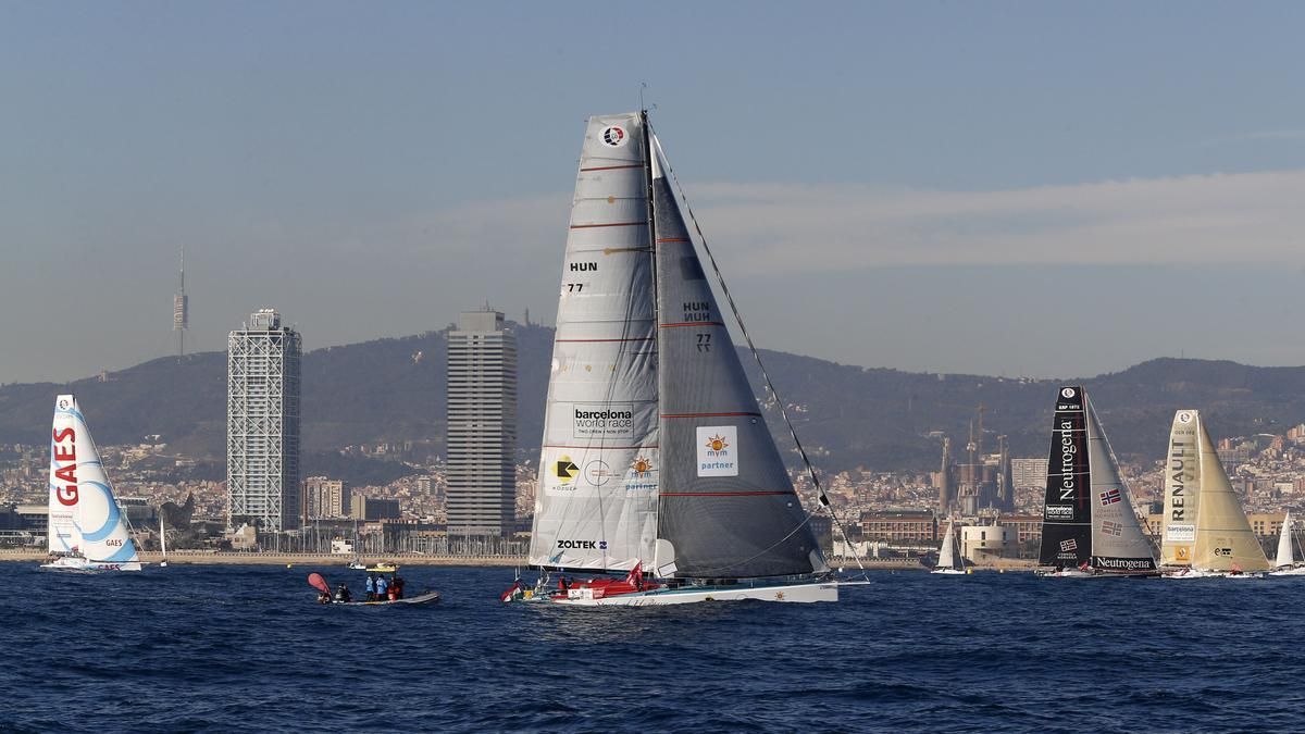 Varios veleros compiten en las pruebas de la Copa America de vela Varios veleros compiten en las pruebas de la Copa America de vela