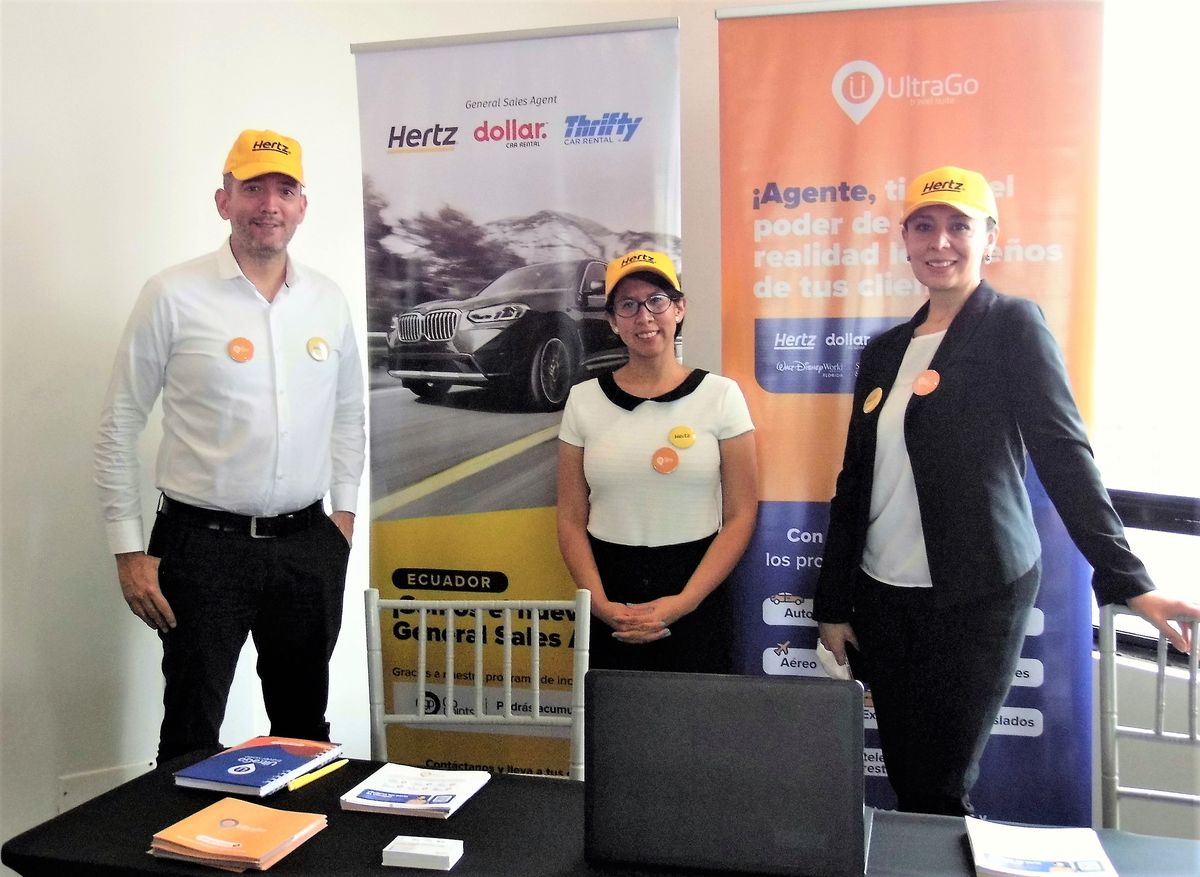 Parte del equipo comercial del GSA de Hertz, Dollar y Thrifty en Ecuador, incuido Juan Diego Arango. - Ladevi Medios y Soluciones Parte del equipo comercial del GSA de Hertz, Dollar y Thrifty en Ecuador, incuido Juan Diego Arango.