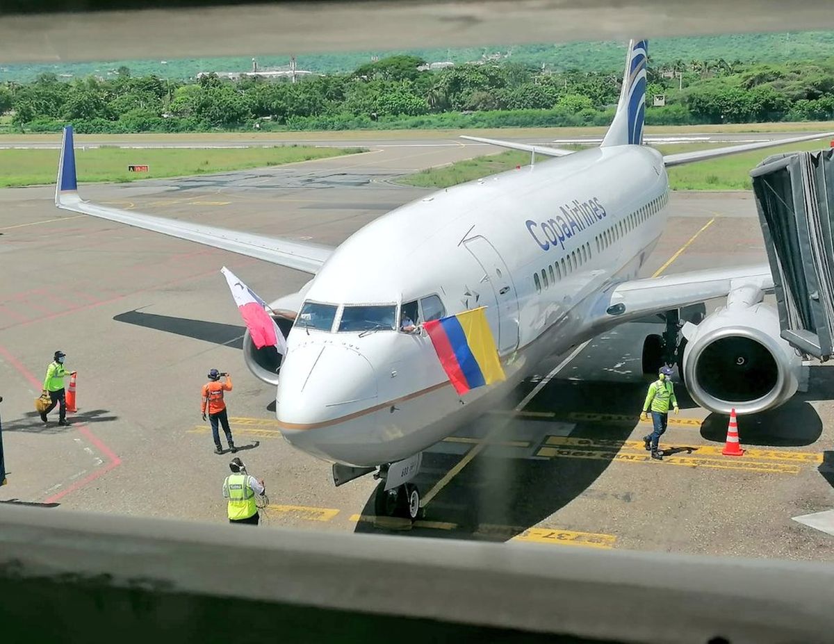 Vuelo inaugural de Copa Airlines en Santa Marta.