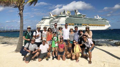 Grupo de periodistas invitados al Perfect Day en CocoCay.