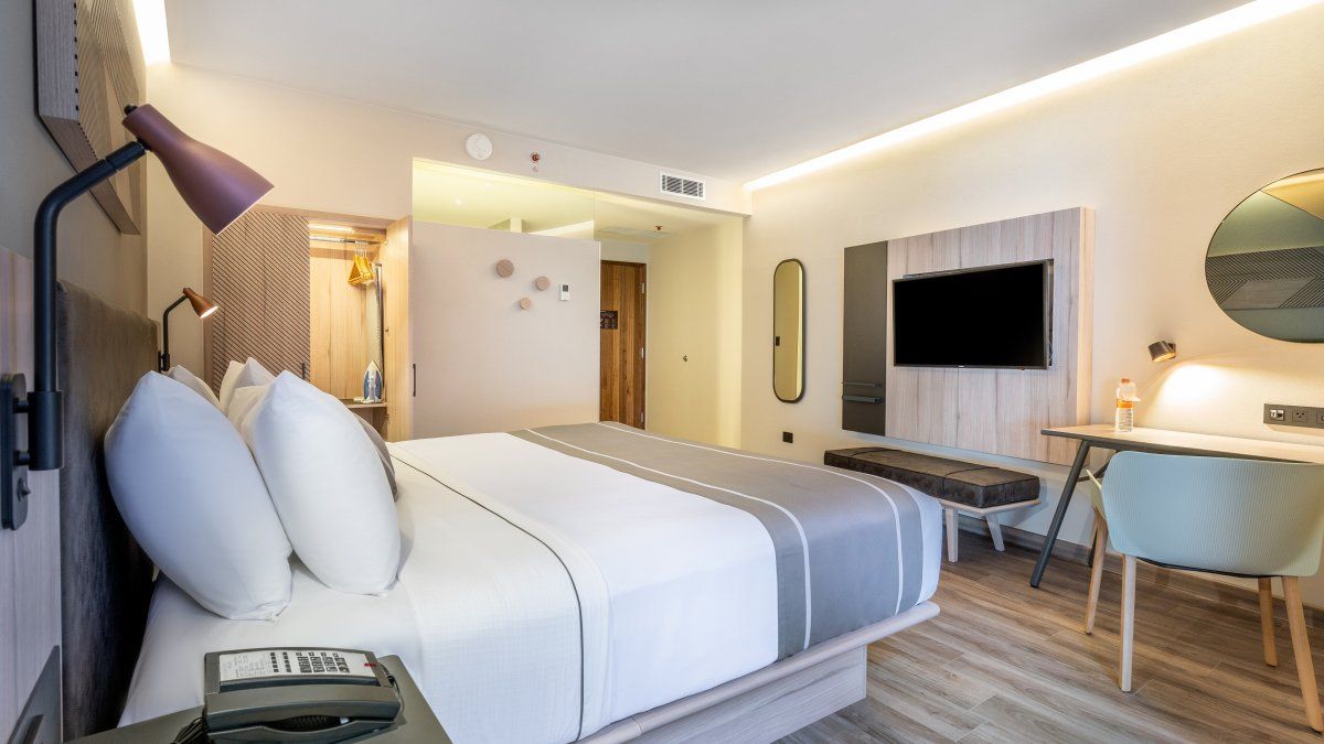 Interior de una de las habitaciones del Hoteles City Express Plus San Luis Potosí.