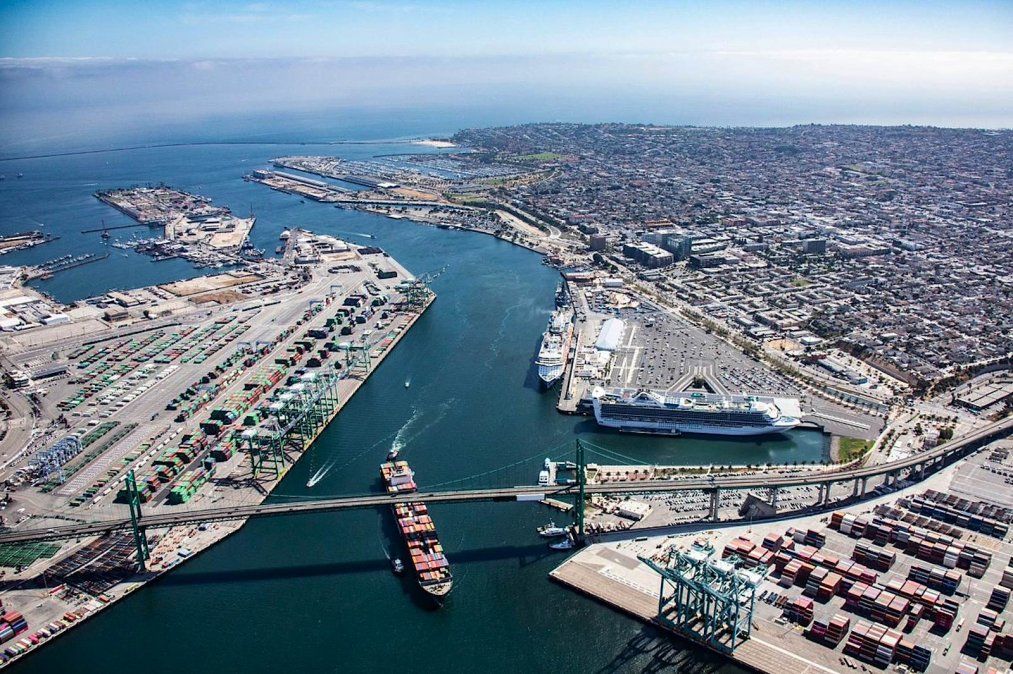 El puerto de Los Ángeles, ciudad natal de Princess Cruises.