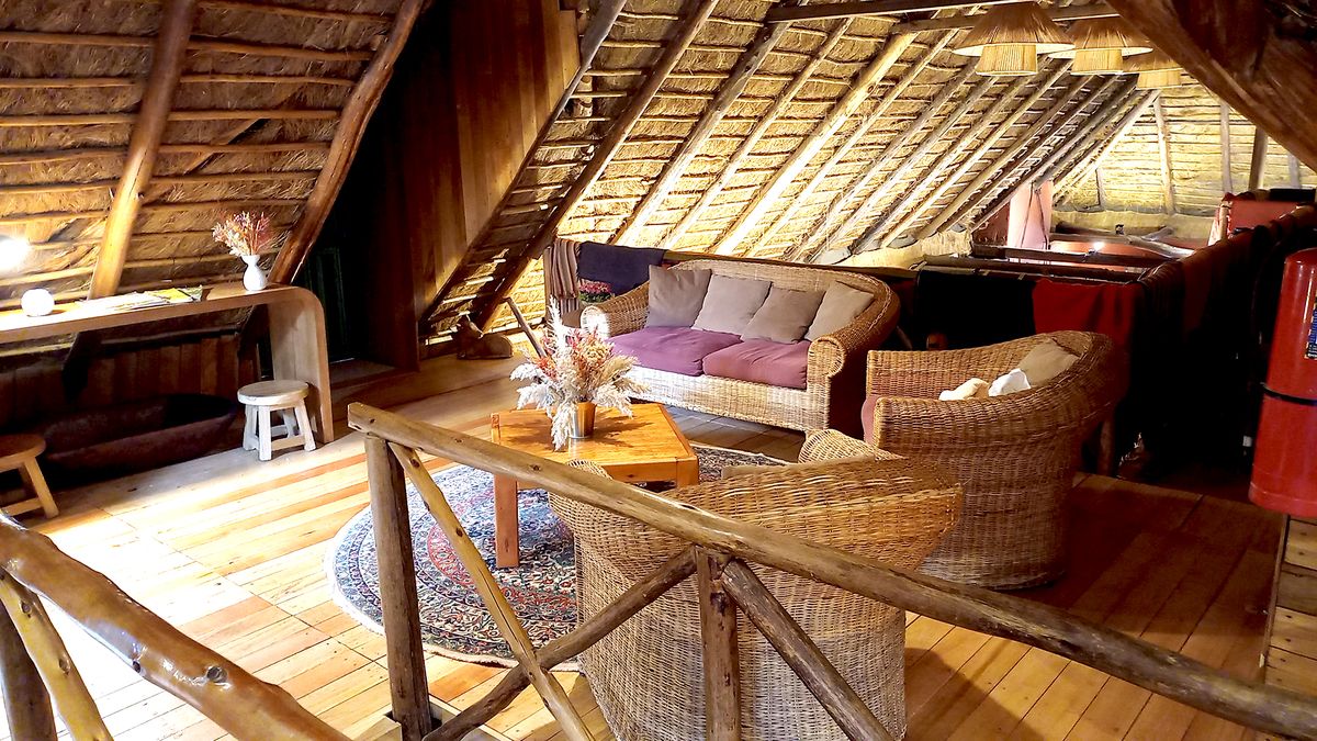 La casa de Hacienda El Porvenir se distingue por su construcción vernácula.