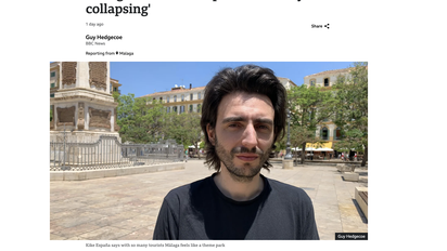 Artículo de la BBC sobre el turismo de masas en Málaga.