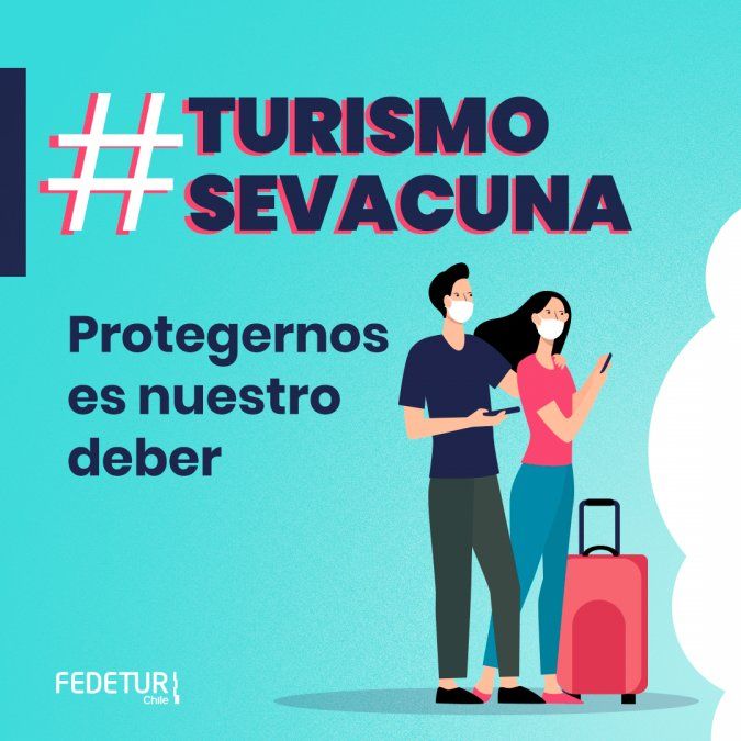 La campaña de Fedetur invita a los trabajadores del turismo a vacunarse. 