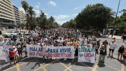 Manifestación en contra del turismo de masas. Manifestación en contra del turismo de masas.