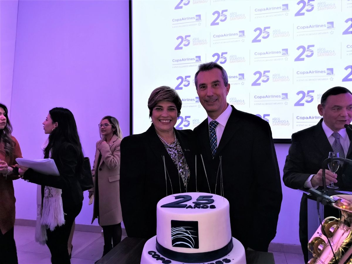 Celebración de los 25 años de Copa Airlines en Chile.