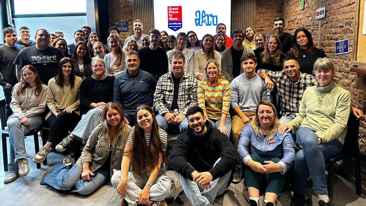 El equipo de Aero que participó de la evaluación para obtener el certificado de Great Place to Work.&nbsp;