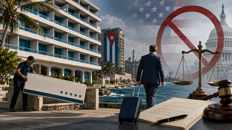 La salida de algunos de los hoteles Meliá e Iberostar. de Cuba podría acabar en una batalla judicial.