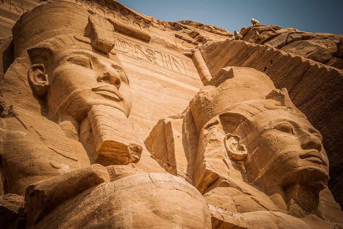 Caras de Abu Simbel en Egipto