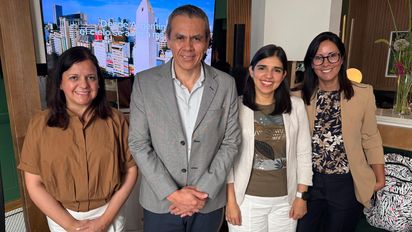 Avianca: Natalia Fernández Navarro, ejecutiva de Cuentas; junto a David Alemán, director de Ventas para Colombia y Sudamérica; Carolina Romero, directora de Planeación comercial; y Gisella Vrech, ejecutiva de Ventas.
