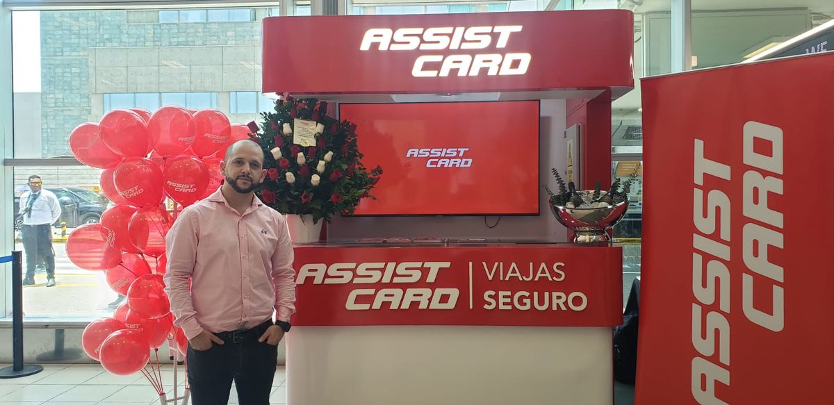 Nahuel Mazzitelli, jefe de Ventas de Aeropuerto de Assist Card en la inauguración del nuevo módulo.