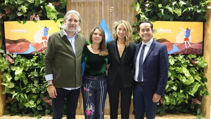 Samy Bessudo, presidente de Aviatur; Paola Castaño, gerente de Ventas de Copa Airlines en Colombia; Freda Dueñas, vicepresidente comercial de Aviaur; y Diego Bermúdez, Gerente Regional de Ventas Países Andinos de Copa Airlines.