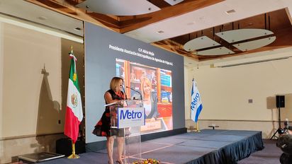Alicia Mejía, presidenta de la Asociación Metropolitana de Agencias de Viajes (Metro) inaugura EPTUR 2024.