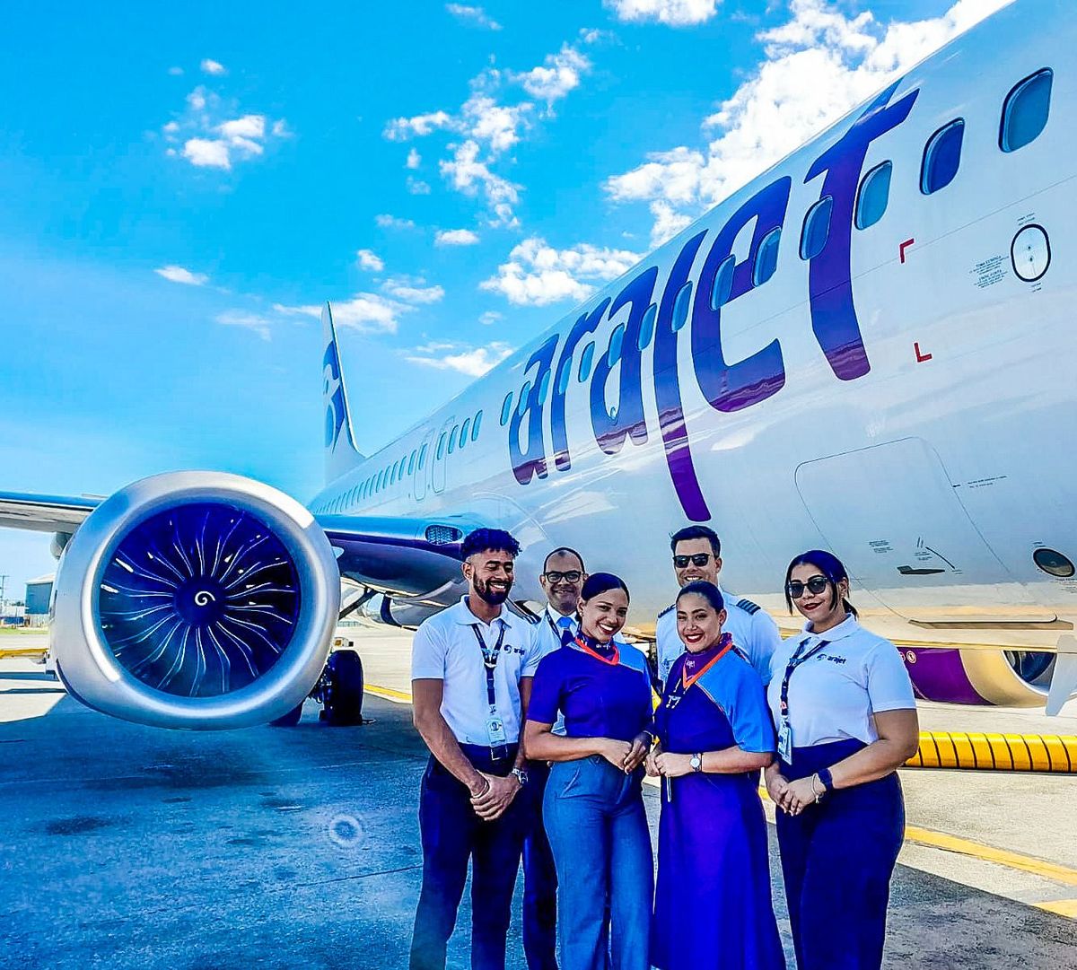 Arajet se mantiene primera en cuanto a su número de pasajeros transportados, seguida por Sky High con 9,636, y Air Century con 4,924.