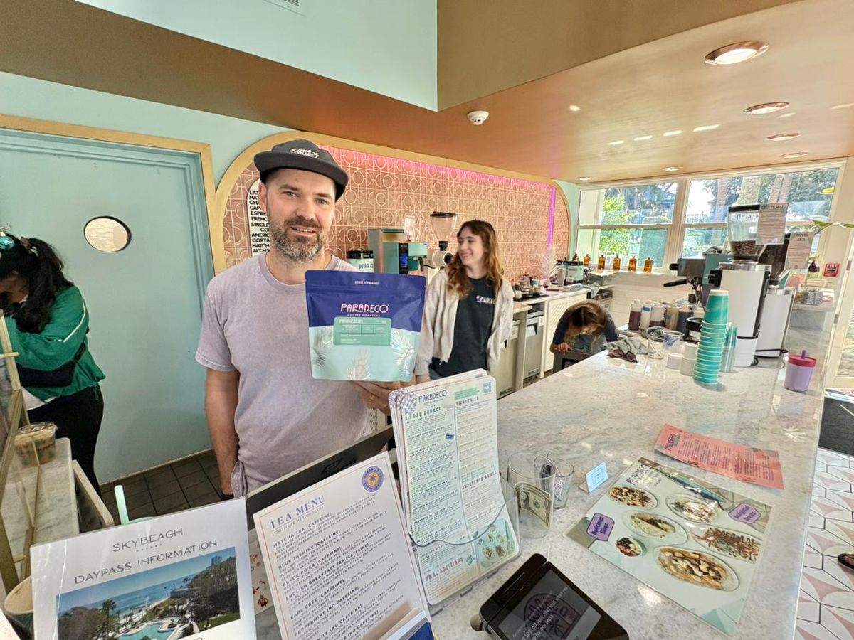 Thomas Maloney, Co-founder & Owner - Paradeco Coffee Roasters at Sky Beach Resort.