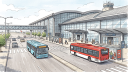 Aeropuerto de Santiago: Entre las opciones de transportes de menor costo, pasajeros pueden elegir entre buses RED, Centropuerto o Turbus.&nbsp;