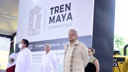 Ceremonia de inauguración de las obras del Tren Maya en Quintana Roo.&nbsp;
