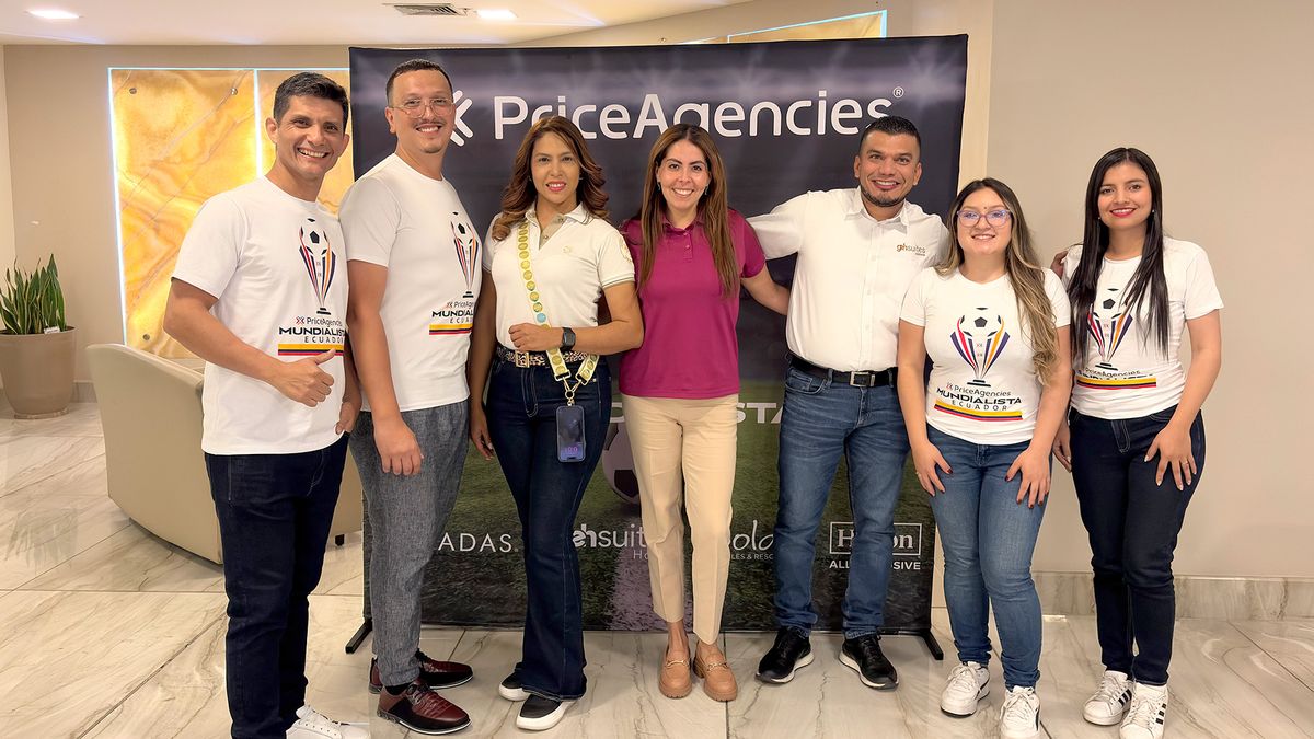 Personal de PriceAgencies, Hoteles Sol Caribe, GEH Suites y Hilton, durante presentación en Quito.&nbsp;