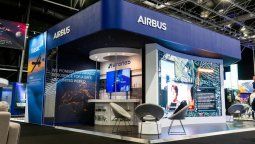 Uno de los stands de Airbus en Farnborough.